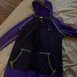 Purple Therma-fit Zip Up Nike Hoodie